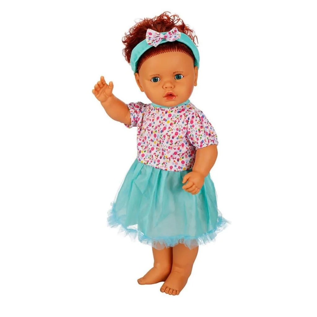 İthalat® 1060011 Lila Sesli Saçlı Et Bebek 60 cm