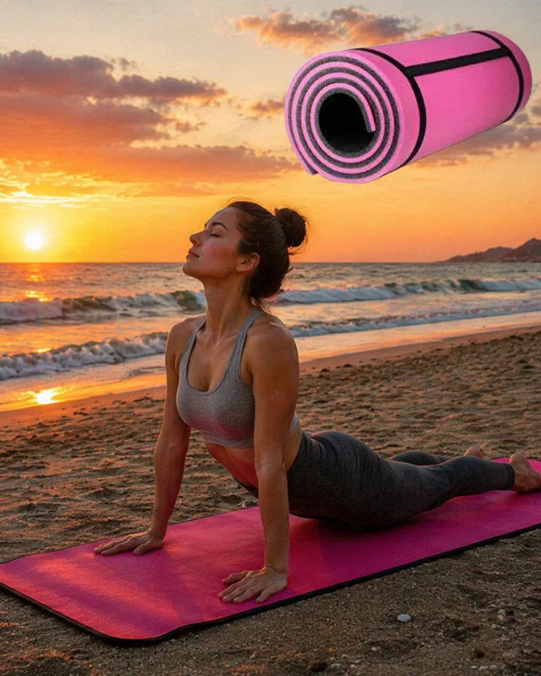 İthalat® 10MM YOGA MATI PEMBE