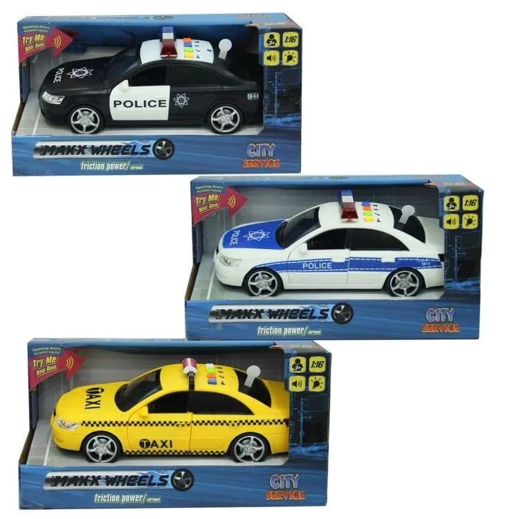 İthalat®  1:16 Sesli Işıklı Polis ve Taksi