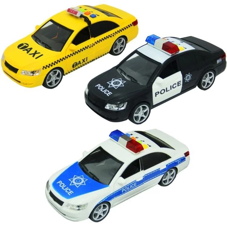 İthalat®  1:16 Sesli Işıklı Polis ve Taksi