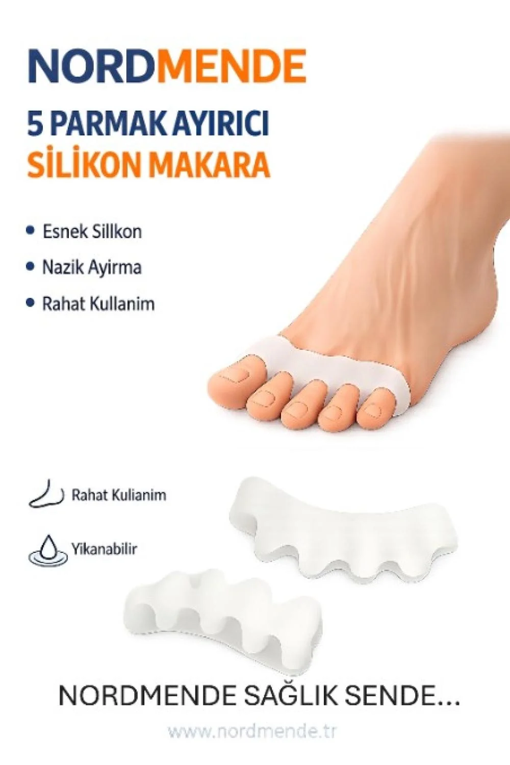 İthalat® **** 1164 Silikon Parmak Arası Geçmeli Makara İthalat® **** 1164 Silikon Parmak Arası Geçmeli Makara