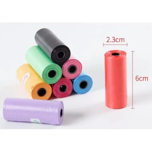 İthalat® 12 li Köpek Dışkı Poşet Düz Renkli Set