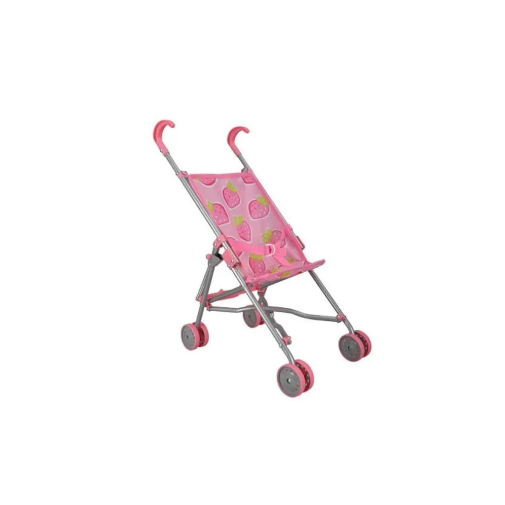 İthalat® 13001 Katlanır Metal Baston Oyuncak Puset Çilek Desenli