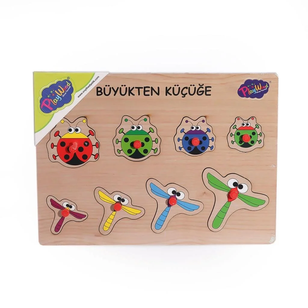 131-132 ONY Ahşap Tutmalı Puzzle Büyükten Küçüğe -Onyıl 131-132 ONY Ahşap Tutmalı Puzzle Büyükten Küçüğe -Onyıl