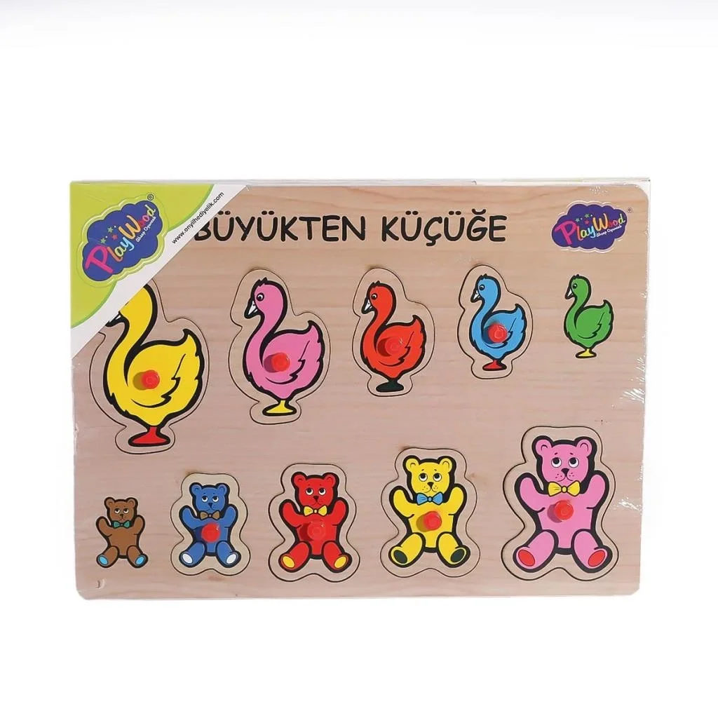 131-132 ONY Ahşap Tutmalı Puzzle Büyükten Küçüğe -Onyıl 131-132 ONY Ahşap Tutmalı Puzzle Büyükten Küçüğe -Onyıl