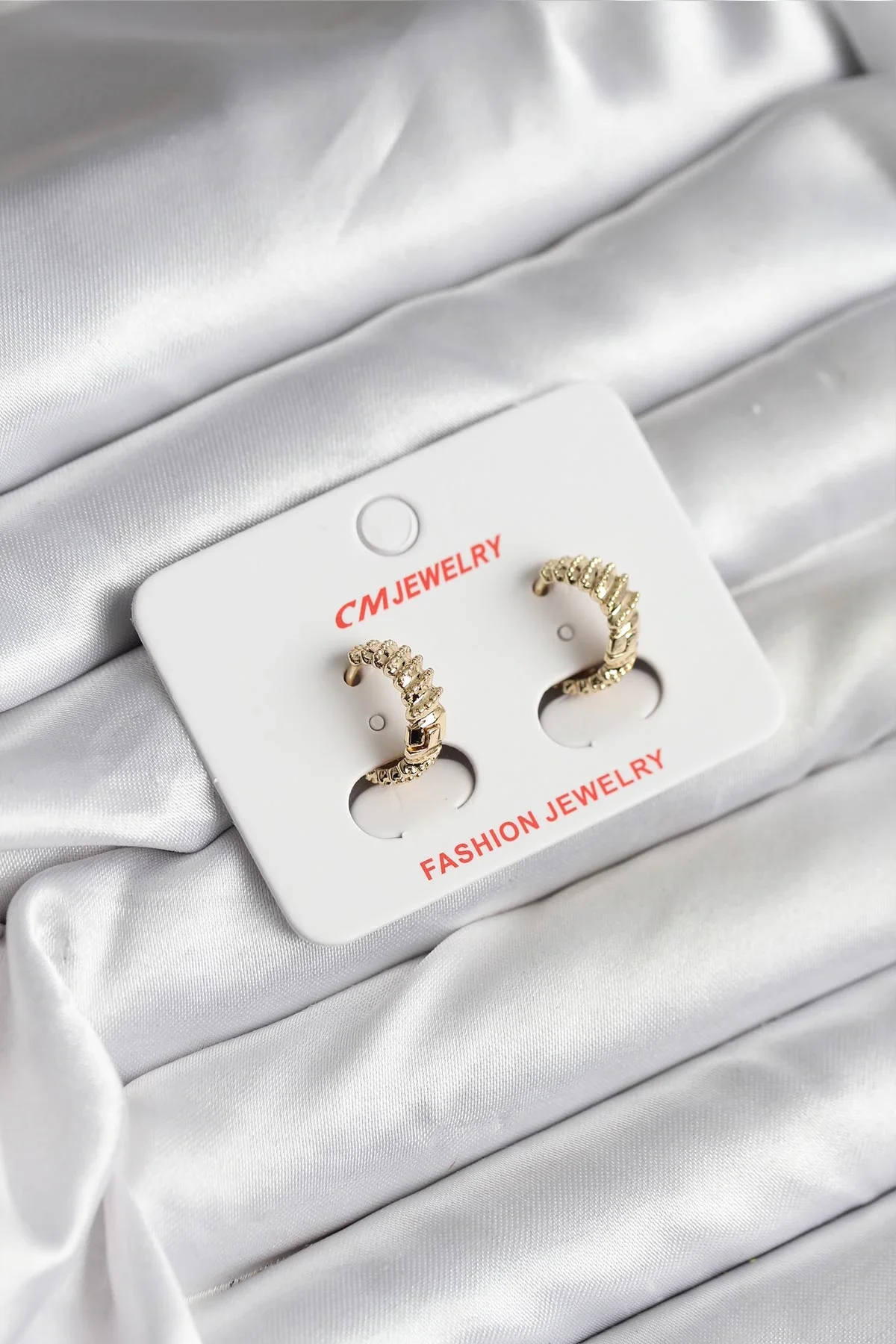 İthalat® 14K Gold Renk Kaplama CM Kadın Küpe