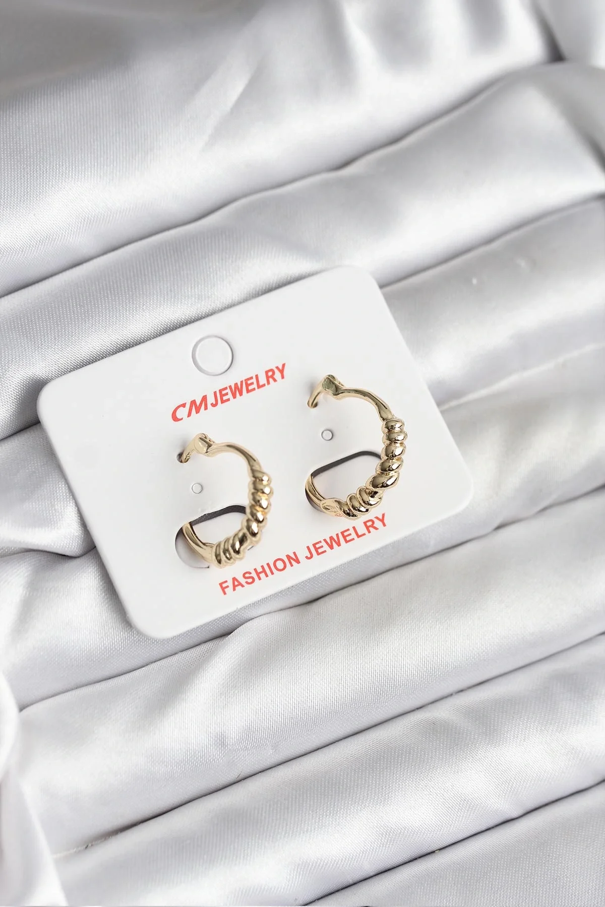 İthalat® 14K Gold Renk Kaplama CM Kadın Küpe