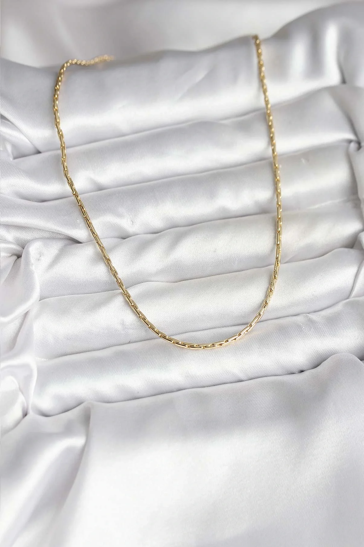 İthalat® 14K Gold Renk Kaplama İnce Zincir Model CM Kadın Kolye