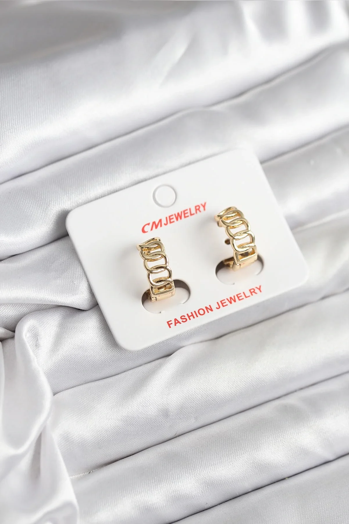 İthalat® 14K Gold Renk Kaplama Samanyolu Model CM Kadın Küpe