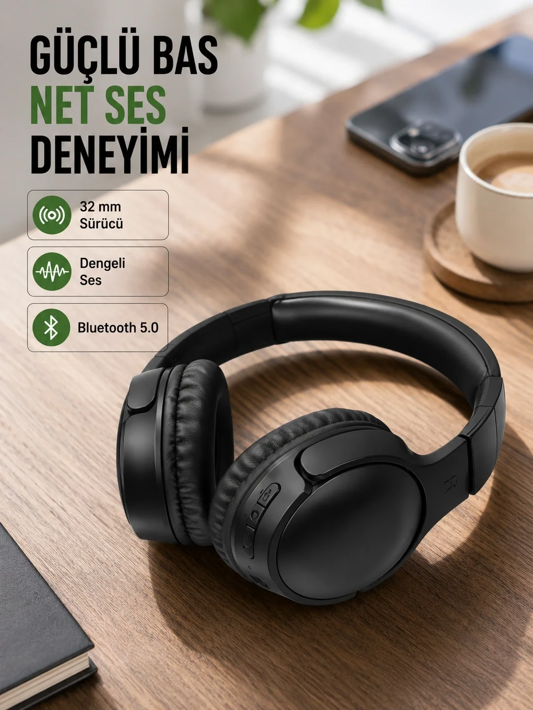 İthalat® 18 Saat Pil Ömürlü Bluetooth Kulaklık
