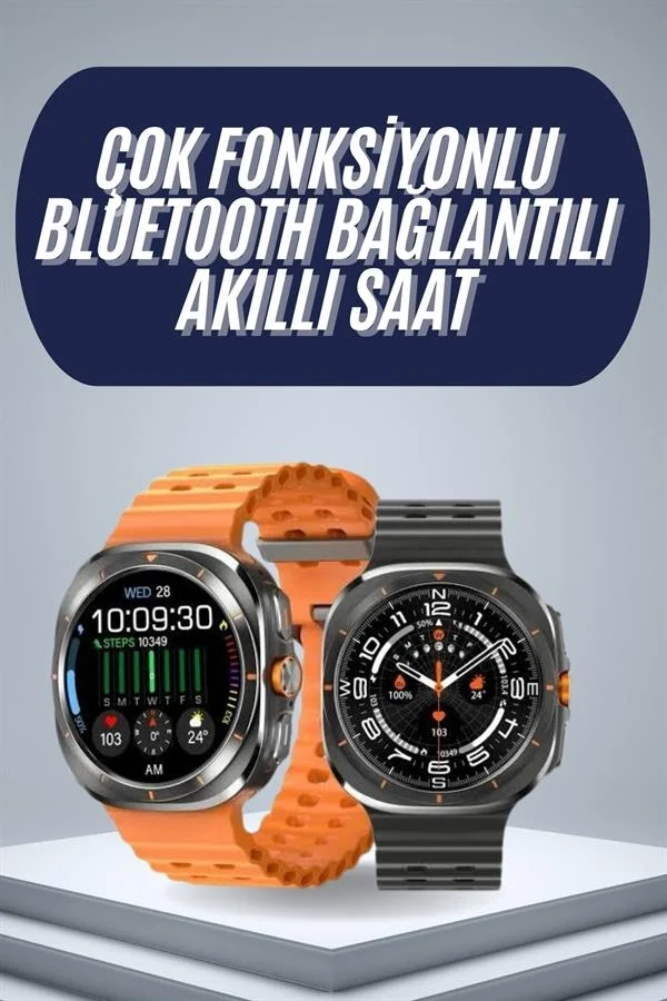 İthalat® 2025 Model Gelişmiş Özellikli Nabız Sensörlü Spor Takibi Yapabilen Titreşimli Saat