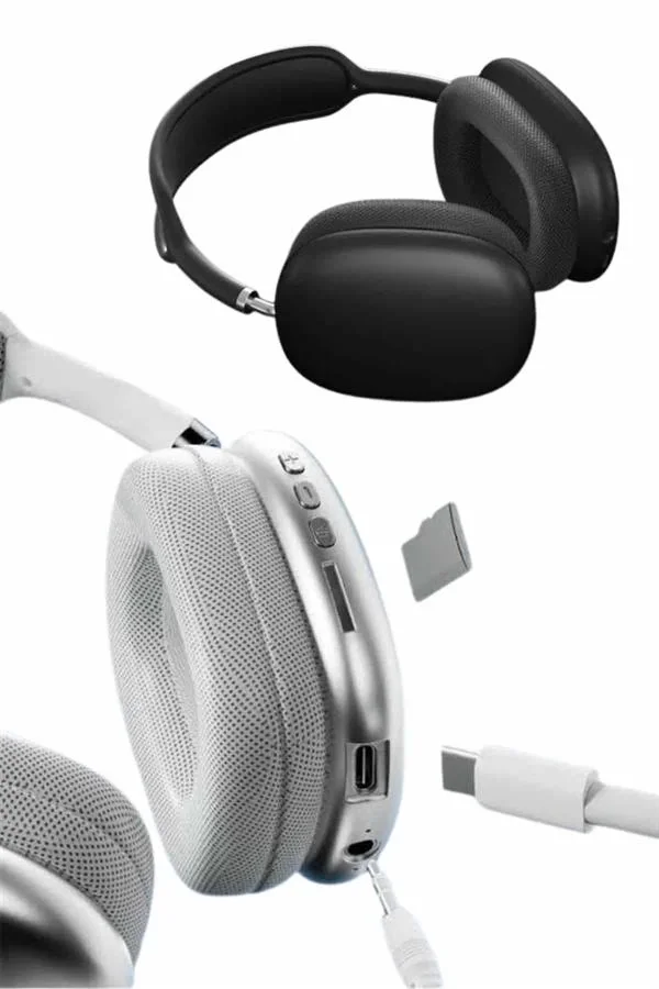 İthalat® 2025 Model Kulak Üstü Kablosuz Bluetooth Kulaklık Gürültü Azalta Uzun Pil