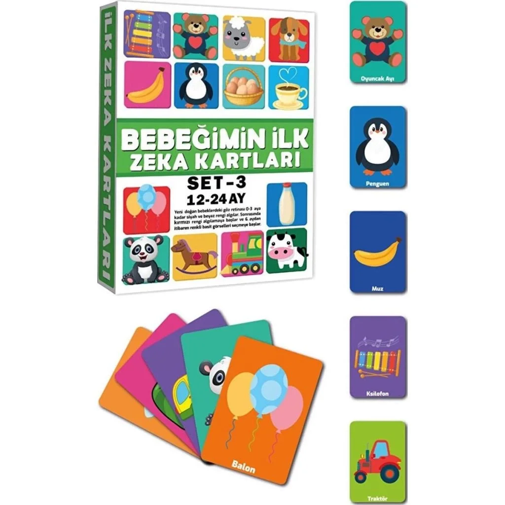 İthalat®  2212 Eğitici Kartlar 12-24 Ay Zeka Kartları  -Dıytoys