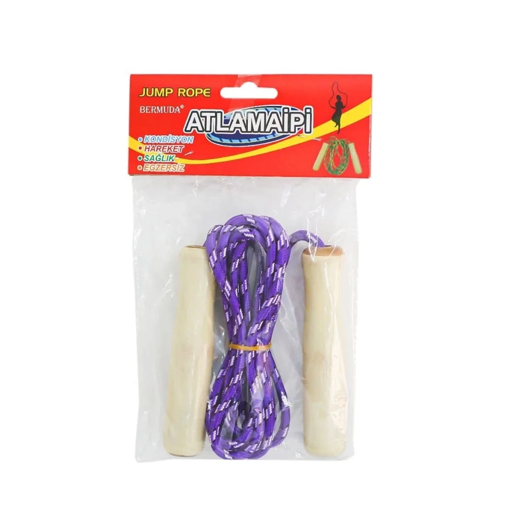 İthalat®  2309007 Ahşap Saplı Atlama İpi -Kızılkaya Oyuncak