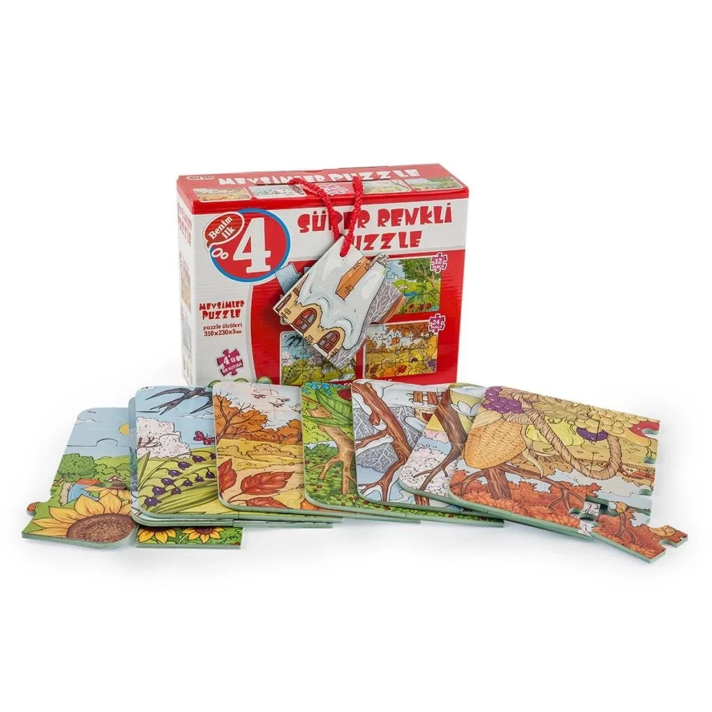 İthalat® 2488  MEVSİMLER SÜPER RENKLİ PUZZLE 4LÜ Fiyatı, Yorumları ve Özellikleri