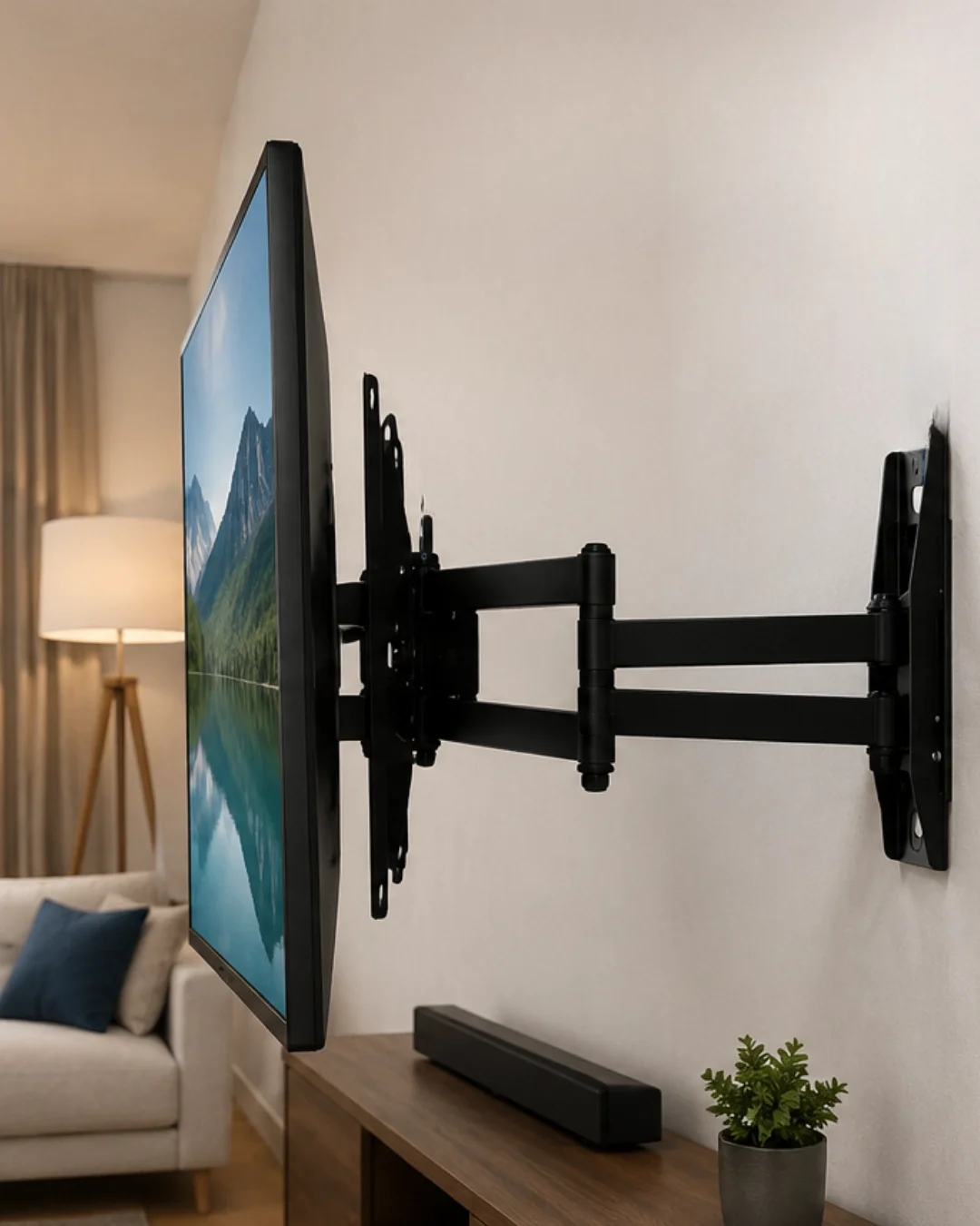 İthalat® 27 55 İnç Hareketli TV Askı Aparatı Duvara Monte TV Taşıyıcı