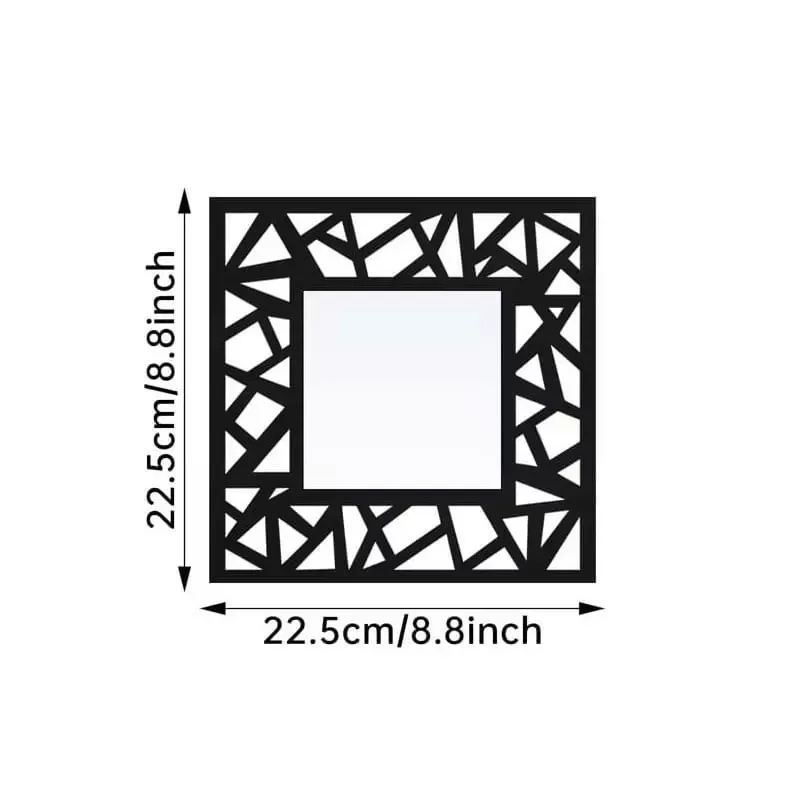 İthalat® 2'li Set Kırılmaz Pleksi Dekoratif Duvar Aynası - 22.5x22.5 cm Geometrik Çerçeveli 1. Sınıf Ayna İthalat® 2'li Set Kırılmaz Pleksi Dekoratif Duvar Aynası - 22.5x22.5 cm Geometrik Çerçeveli 1. Sınıf Ayna