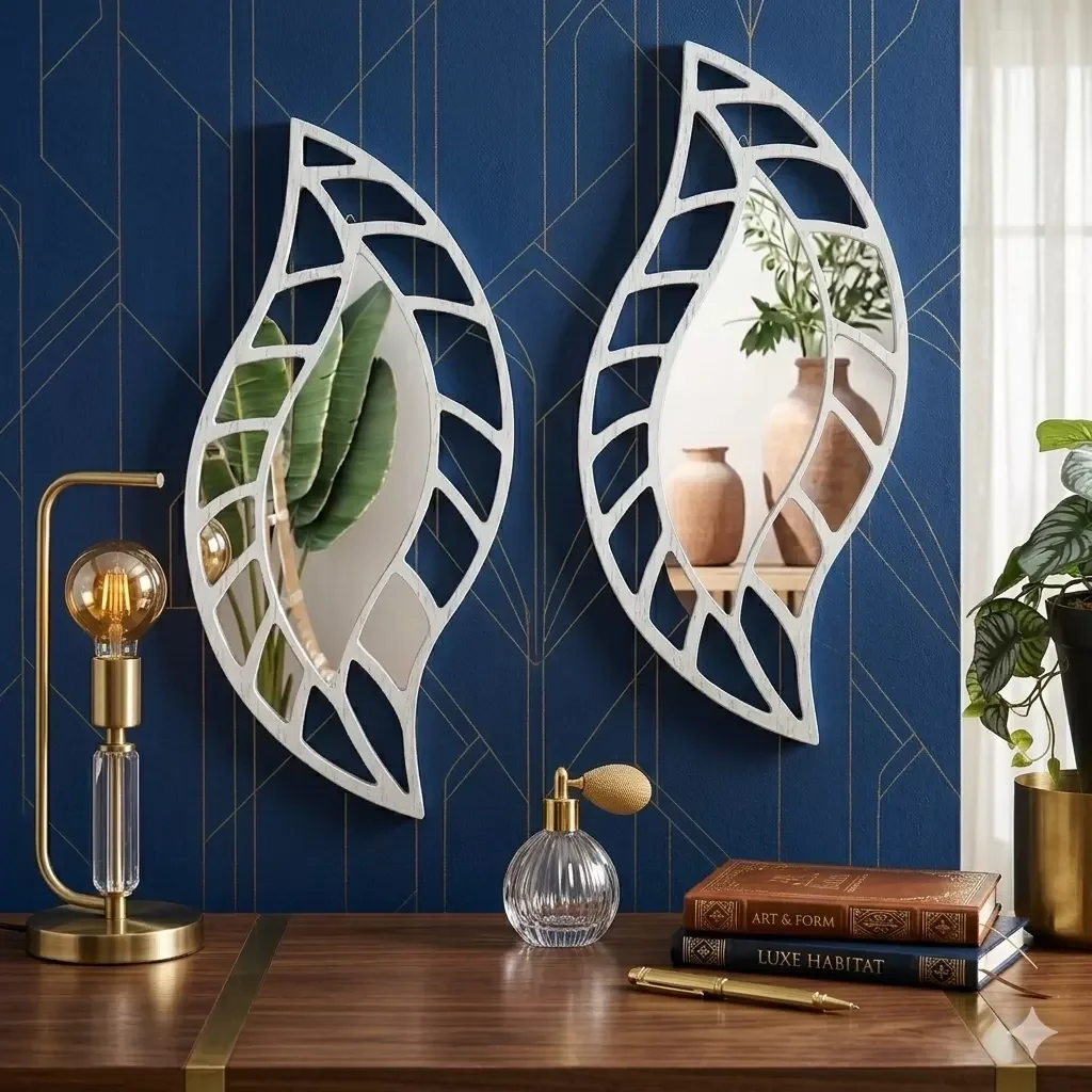 İthalat® 2'li Set Kırılmaz Pleksi Dekoratif Duvar Aynası - 20x35 cm Yaprak Formlu 1. Sınıf Akrilik Ayna İthalat® 2'li Set Kırılmaz Pleksi Dekoratif Duvar Aynası - 20x35 cm Yaprak Formlu 1. Sınıf Akrilik Ayna