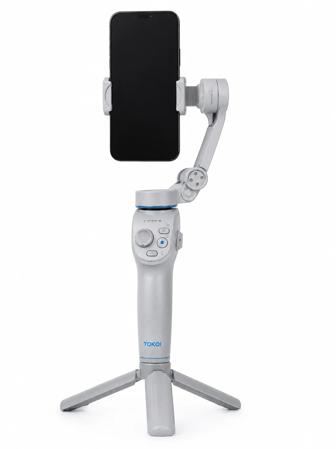 İthalat® 3 Eksen Telefon Gimbal Stabilizer Yapay Zeka Takipli Katlanabilir Dahili Dolgu Işıklı Video Sabitleyici
