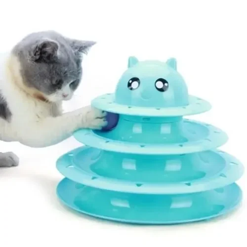 İthalat® 3 Katlı Turntable Kedi Oyuncağı