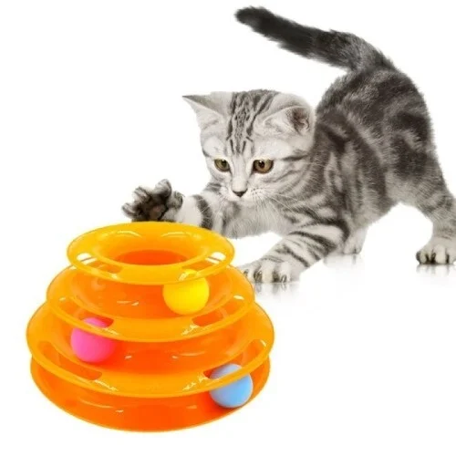 İthalat® 3 Katlı Turntable Kedi Oyuncağı