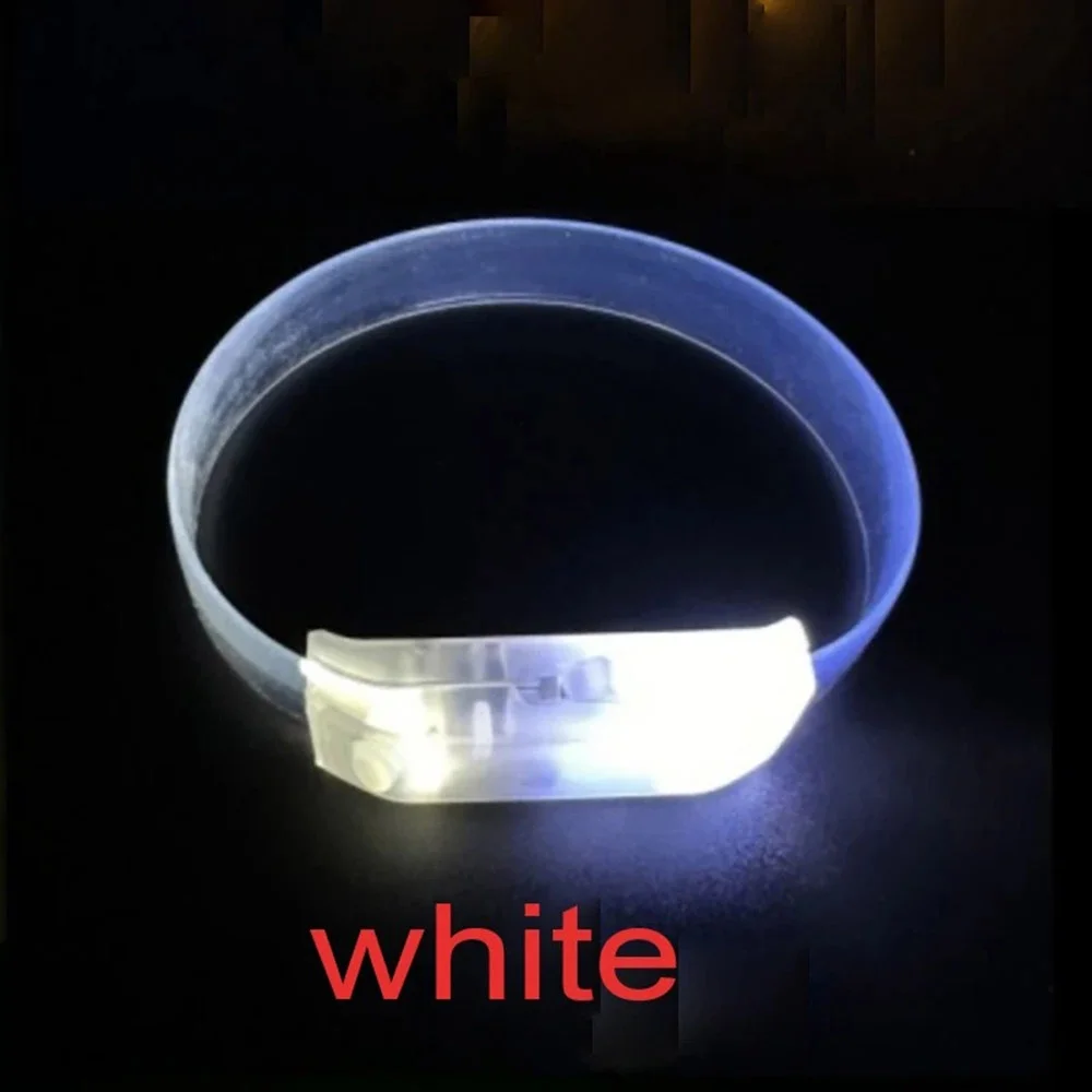 İthalat® 3 Modlu Pilli LED Işıklı Esnek Parti Bilekliği Beyaz