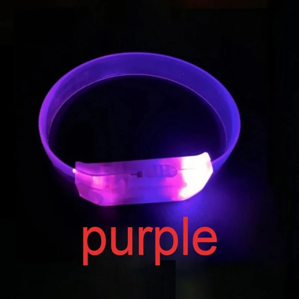 İthalat® 3 Modlu Pilli LED Işıklı Esnek Parti Bilekliği Mor