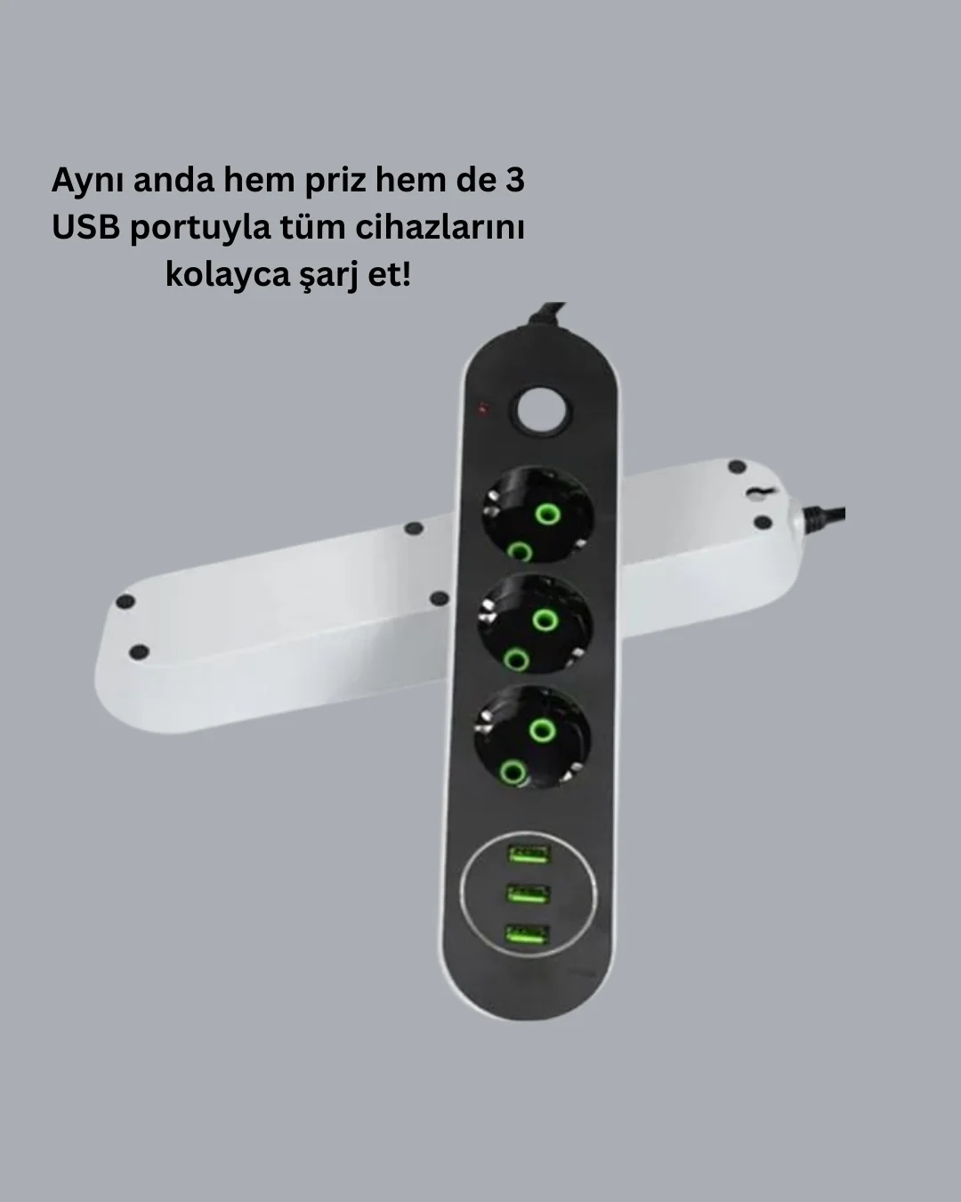 İthalat® 3 USB Portlu Üçlü Priz CXE103 Fiyatı, Yorumları ve Özellikleri