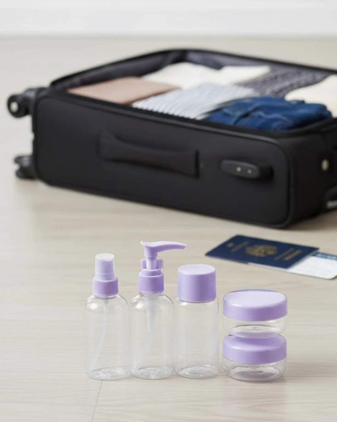 İthalat® 30 ml 5 Parça Seyahat Şişesi Seti Sızdırmaz Taşınabilir