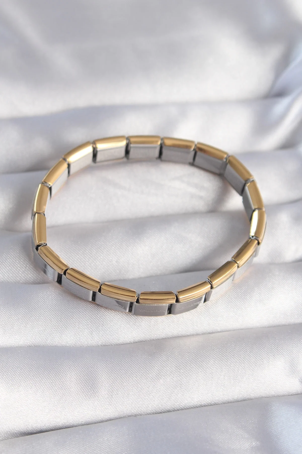 İthalat® 316L Çelik Çift Renk Yazılı Nomination Bileklik