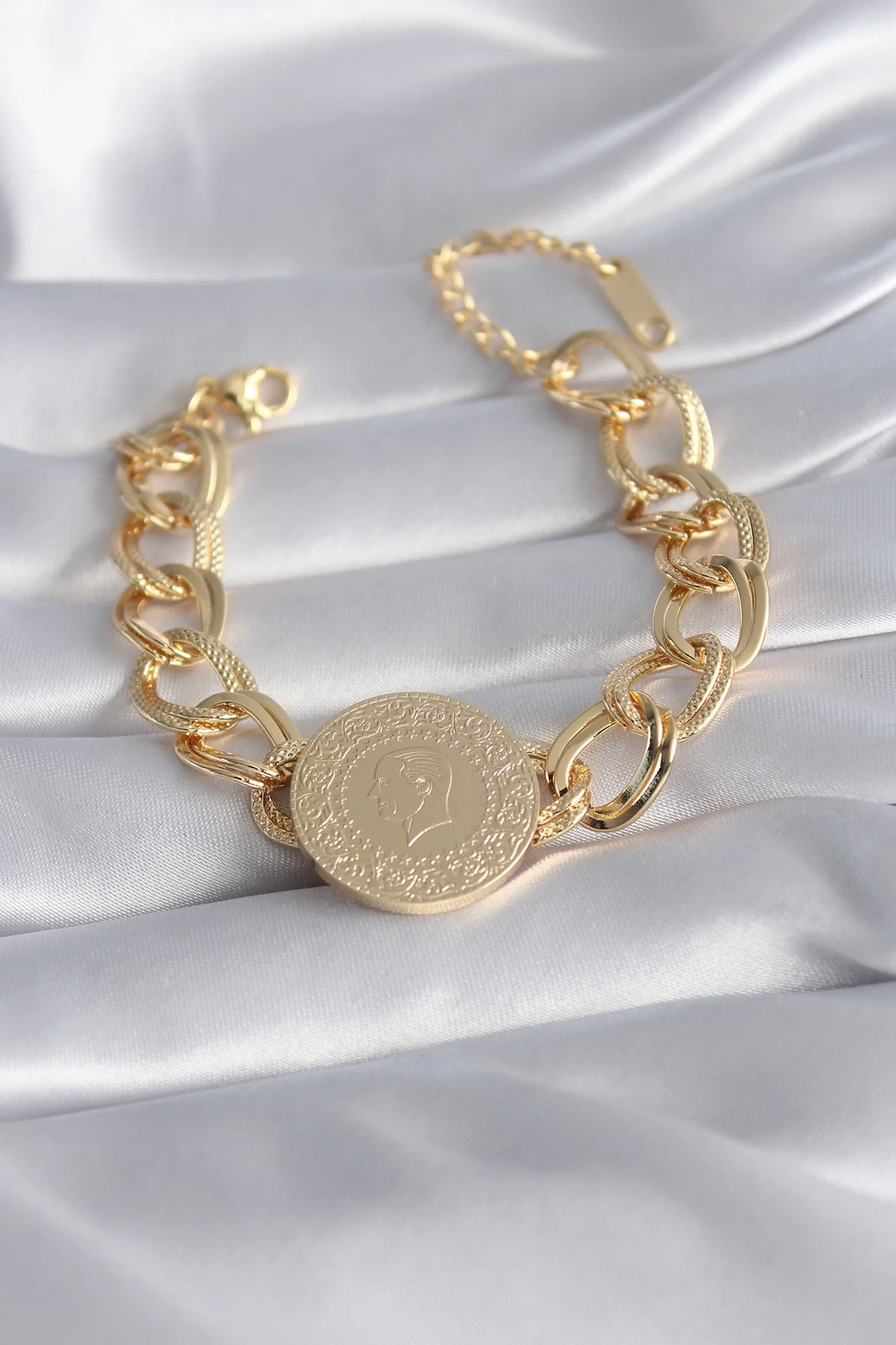 İthalat® 316L Çelik Gold Renk Tam Altın Model Samanyolu Kadın Bil