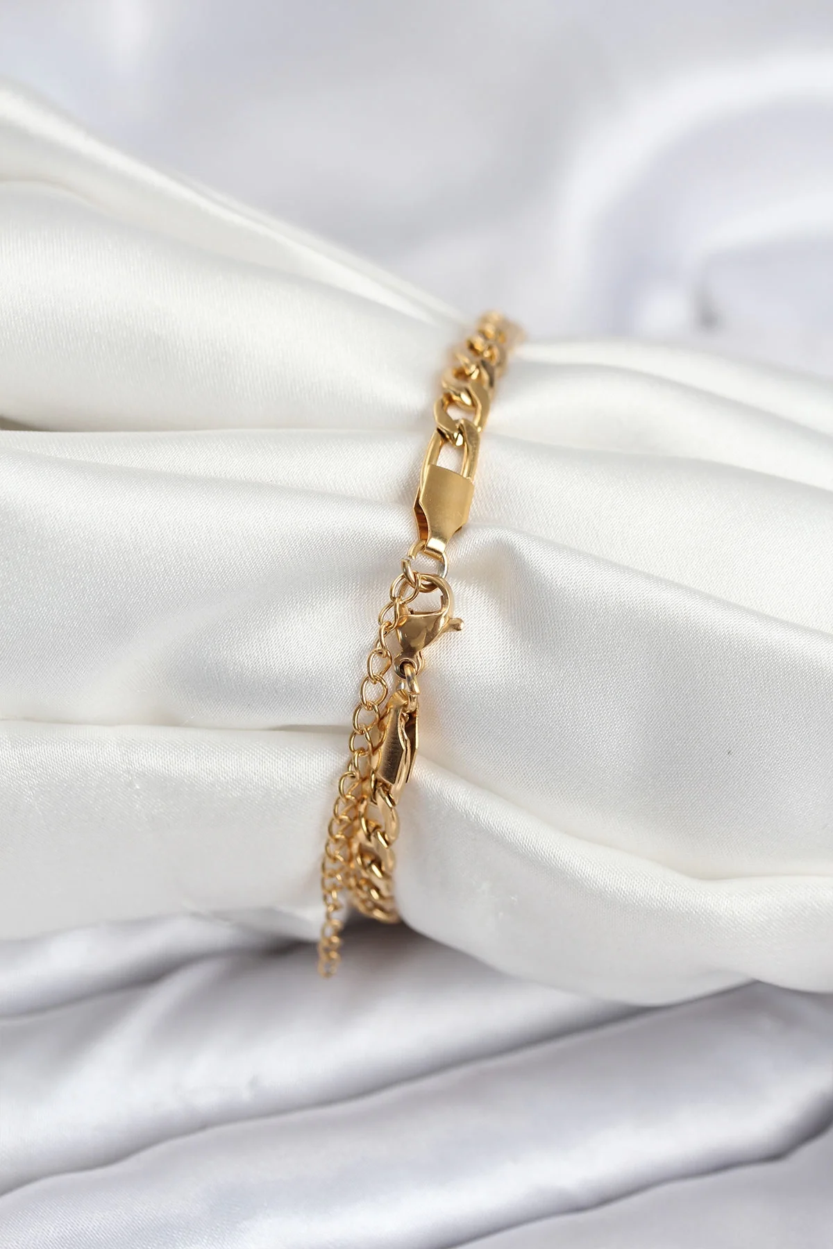 İthalat® 316L Çelik Gold Renk Yazı Yazmaya Uygun Kadın Bileklik