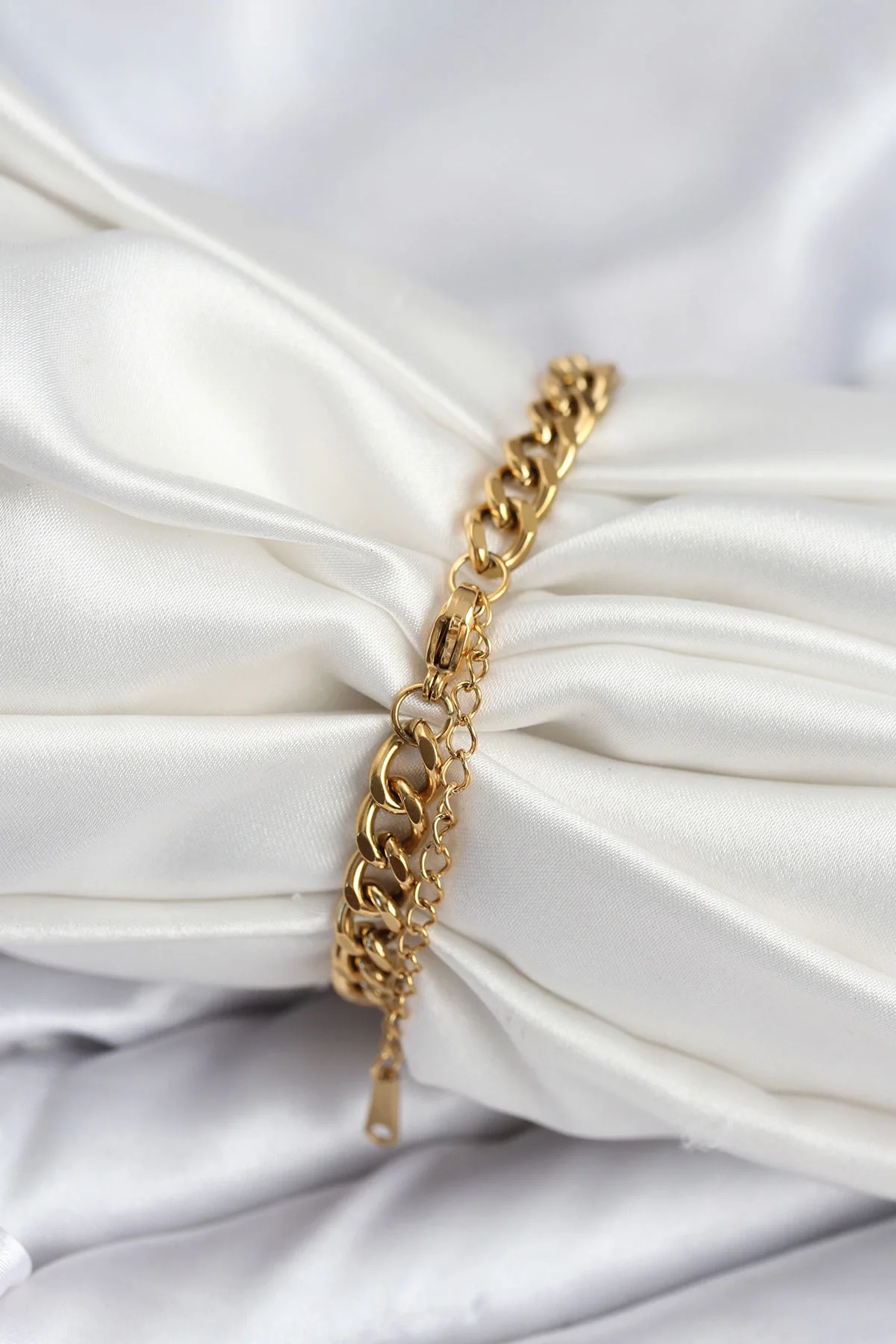 İthalat® 316L Çelik Gold Renk Yazı Yazmaya Uygun Kadın Bileklik
