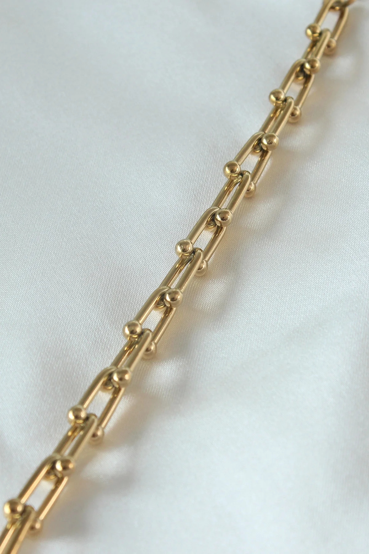 İthalat® 316L Çelik Gold Renk Tifany Model Kadın Bileklik