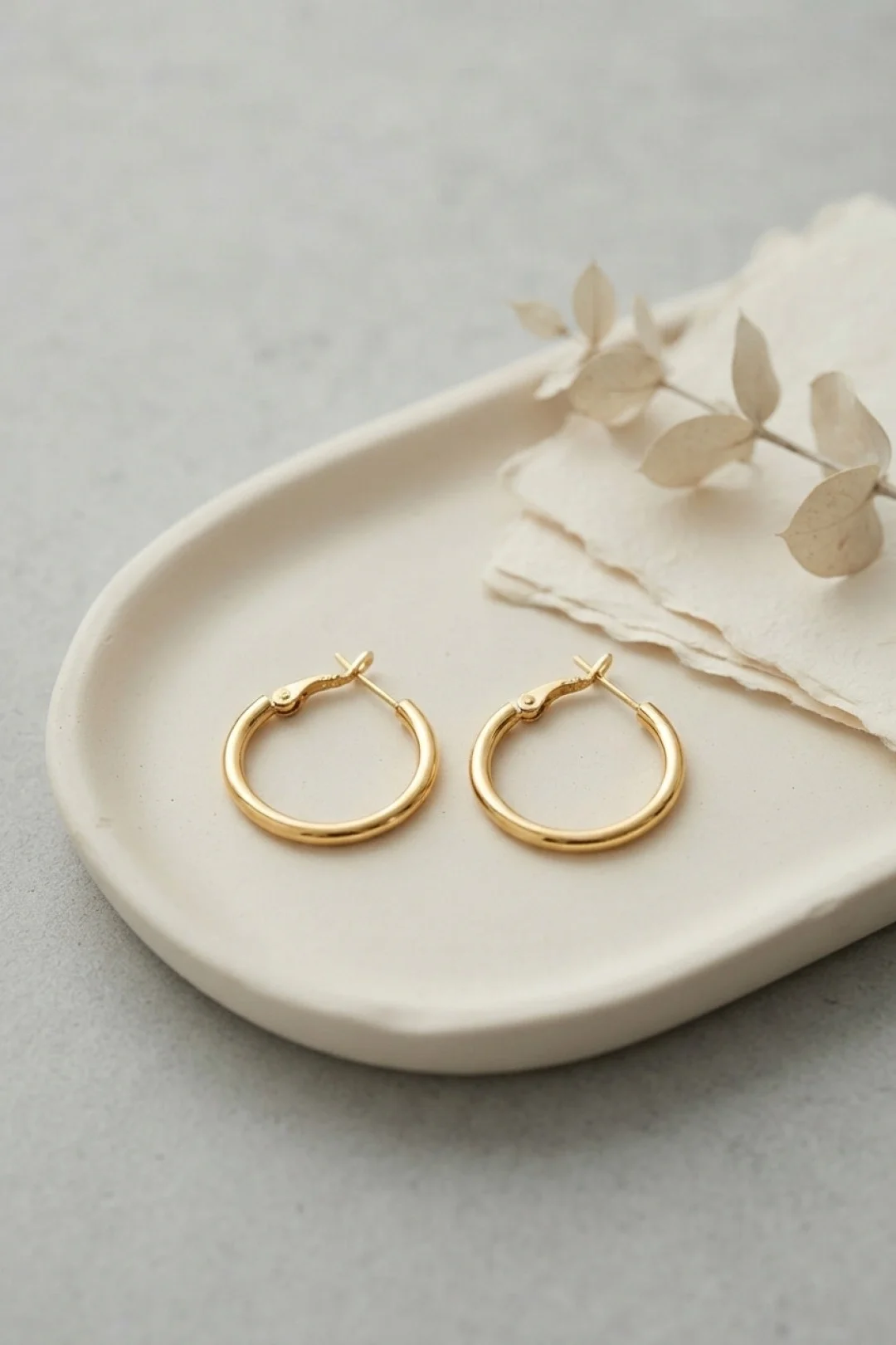 İthalat® 316L Çelik Gold Renk 22 mm Halka Küpe