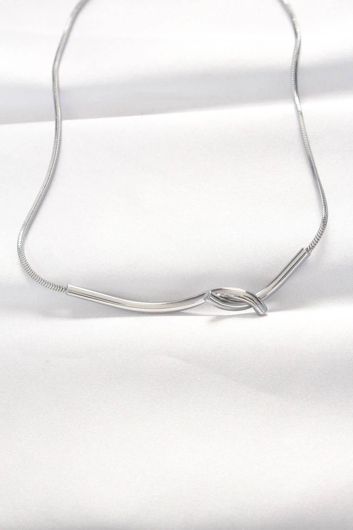 İthalat® 316L Çelik Silver Renk Kolye