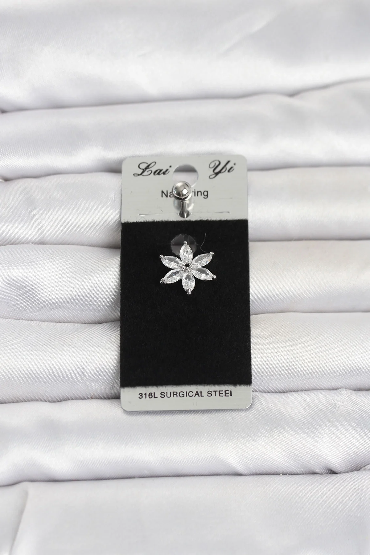 İthalat® 316L Cerrahi Çelik Lotus Model Göbek Piercing