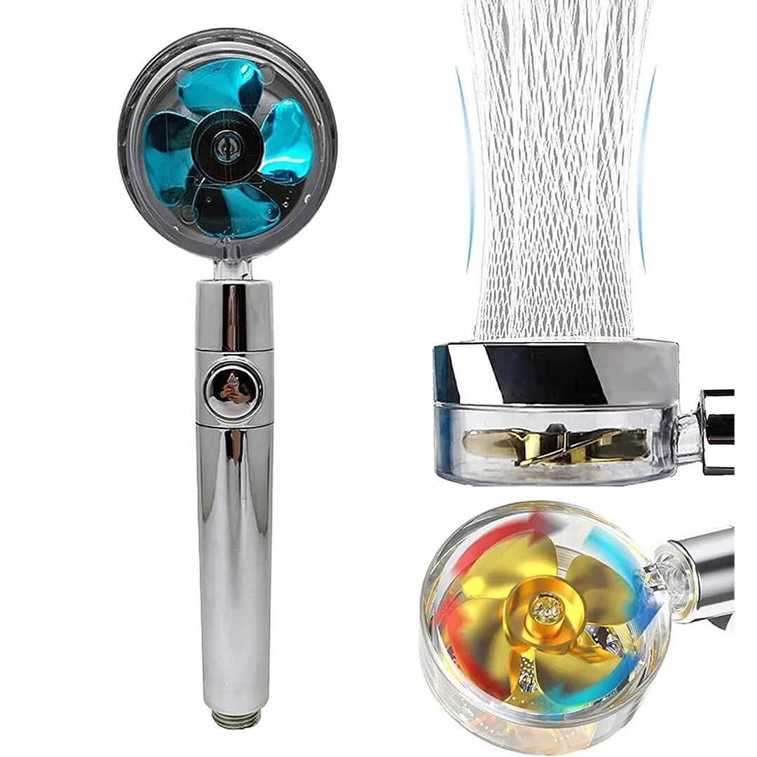 İthalat® 360 Derece Dönebilen Pervaneli Turbo Duş Başlığı İthalat® 360 Derece Dönebilen Pervaneli Turbo Duş Başlığı