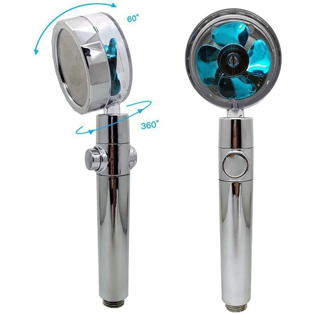 İthalat® 360 Derece Dönebilen Pervaneli Turbo Duş Başlığı İthalat® 360 Derece Dönebilen Pervaneli Turbo Duş Başlığı