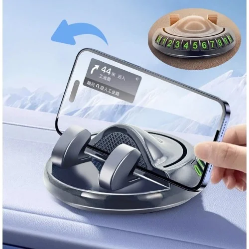 İthalat® 360° Dönebilen Yapışkanlı Numaratörlü Araç Telefon Tutucu
