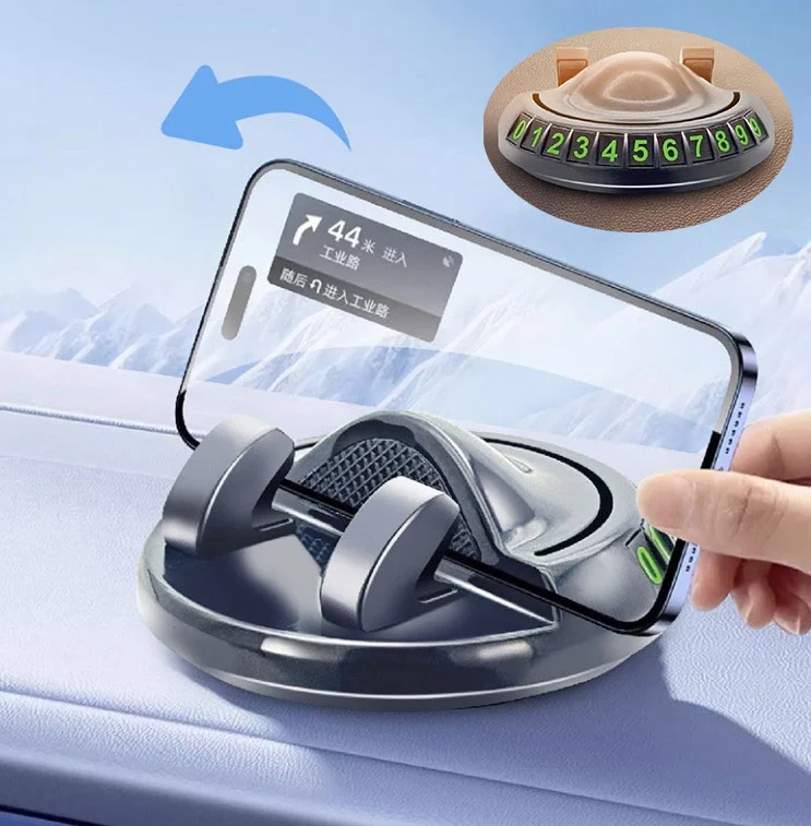İthalat® 360° Dönebilen Yapışkanlı Numaratörlü Araç Telefon Tutucu