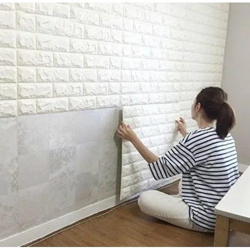 İthalat® 3D Tuğla Desenli Kendinden Yapışkanlı Duvar Paneli 58x38 cm