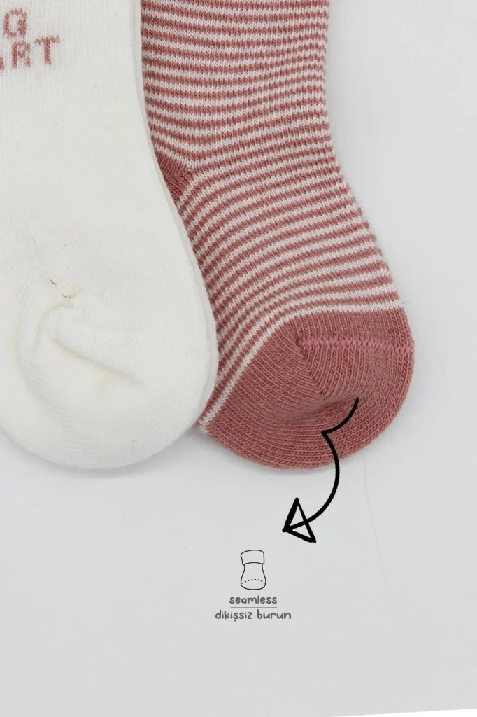İthalat®   3'Lü Penye Soket Çorap BS10110 Pudra