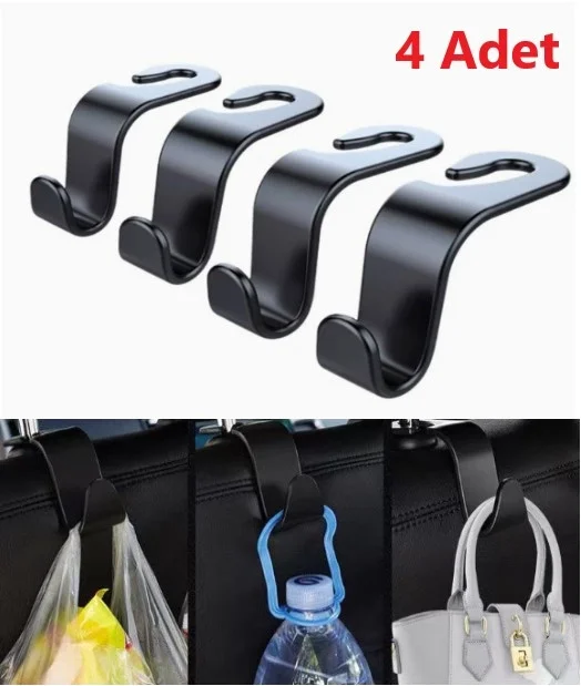 İthalat® 4  Adet Araba Koltuk Arkası Askı