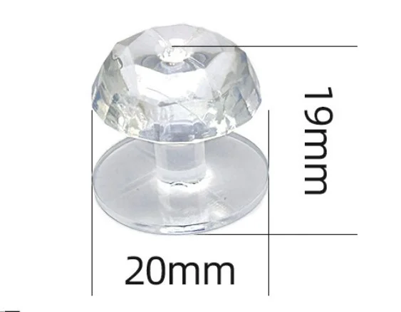 İthalat® 4 Adet Kristal Tasarımlı Çok Amaçlı Yapışkanlı Tutacak Buton