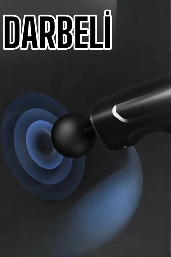 İthalat® 4 Başlıklı Darbeli Şarjlı Masaj Aleti Tabancası Kablosuz