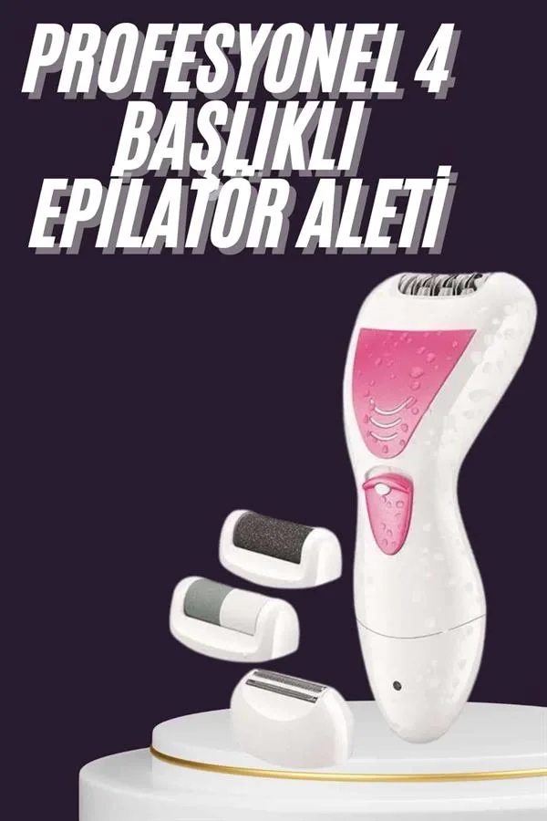 İthalat® 4 Başlıklı Lazer Öncesi Kısaltma Epilasyon Aleti Epilatör Çok Amaçlı