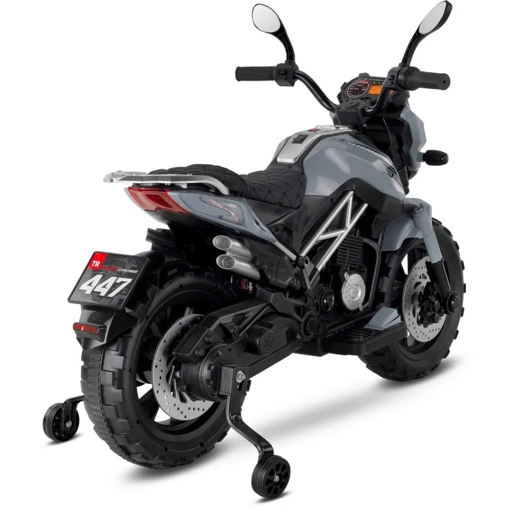 İthalat® 447 Motocross Akülü Motorsiklet 12V Gri