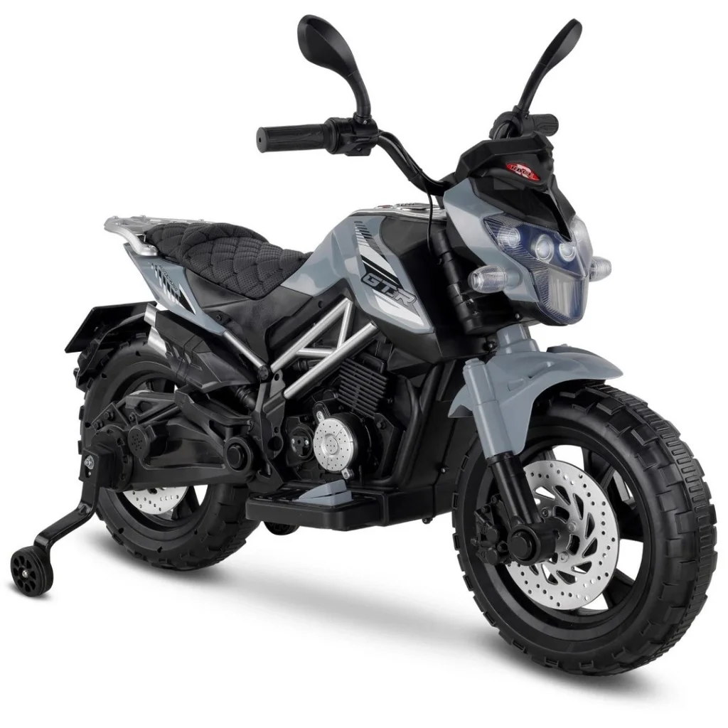 İthalat® 447 Motocross Akülü Motorsiklet 12V Gri