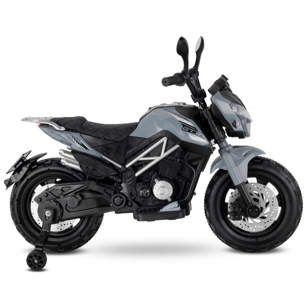 İthalat® 447 Motocross Akülü Motorsiklet 12V Gri